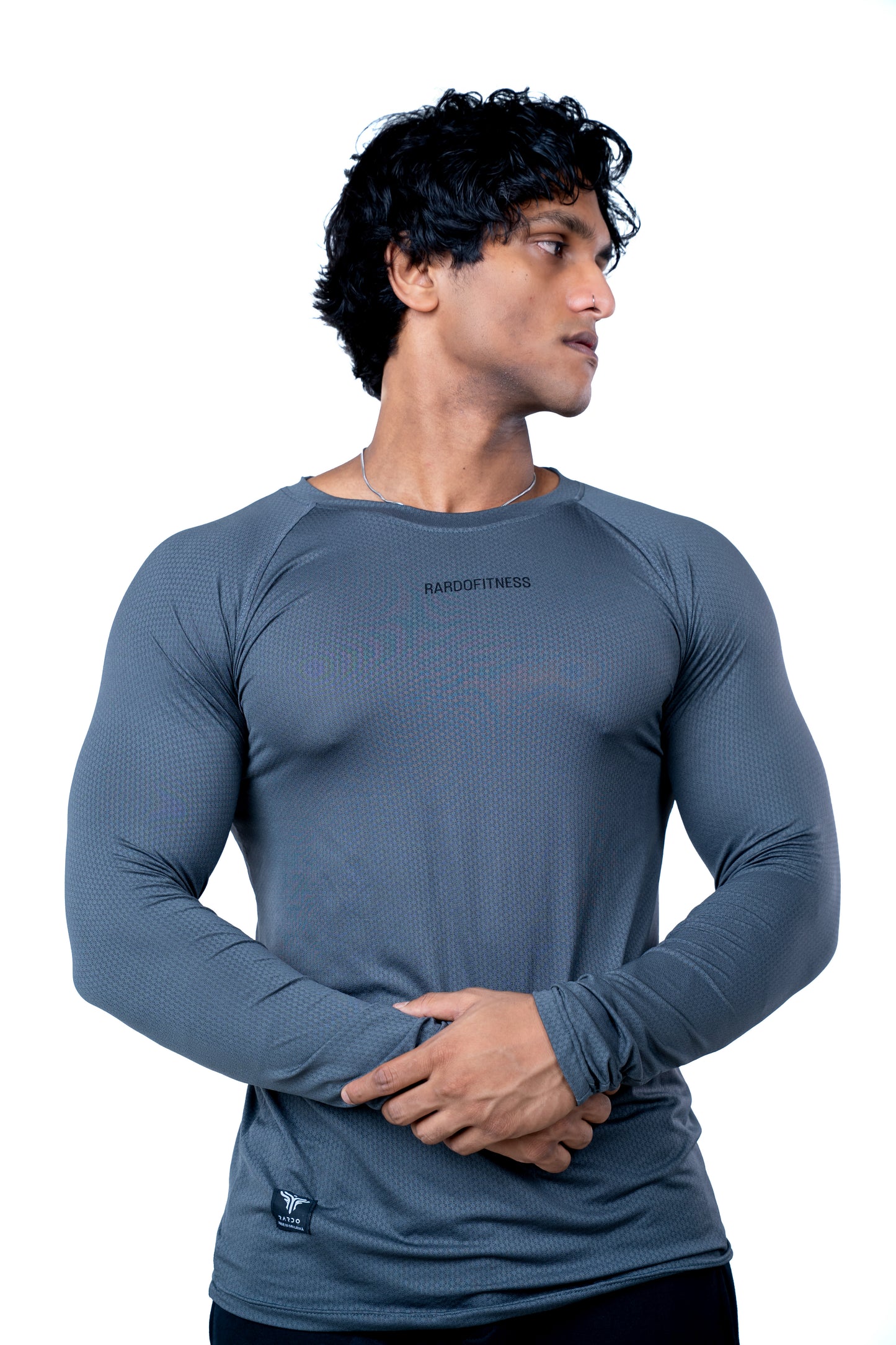 Hybrid performance compression long sleeve Tee - Grey