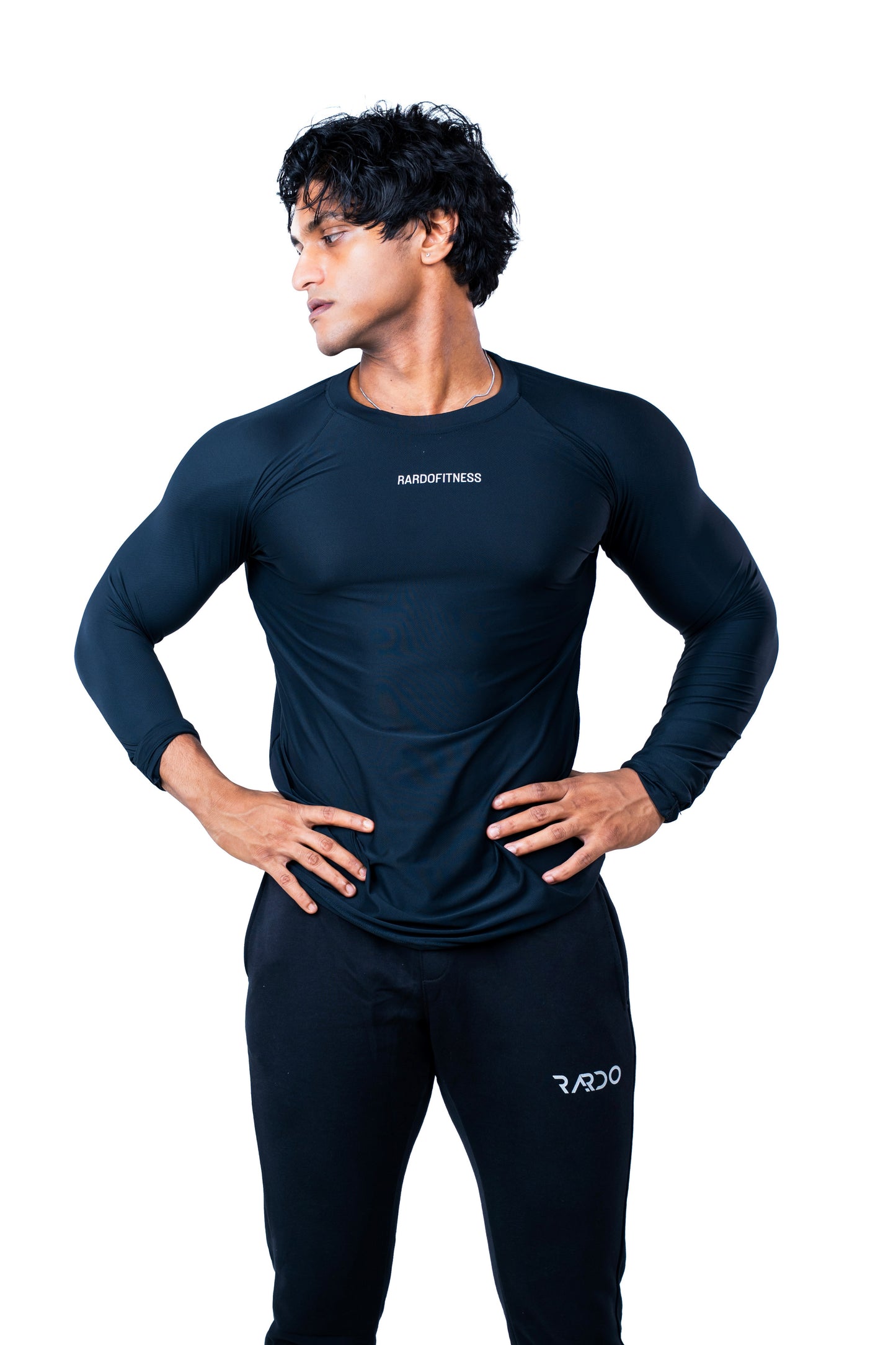 Hybrid performance compression long sleeve Tee - Black