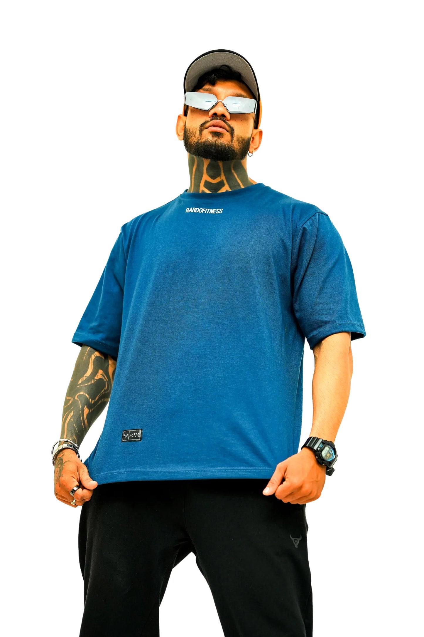 Rise Higher Oversized Tee - Peaky Blue
