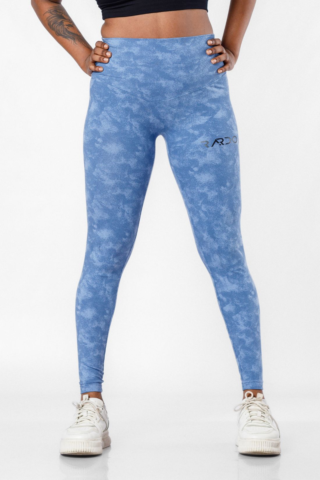 Flex High Waisted Seamless Leggings - Blue