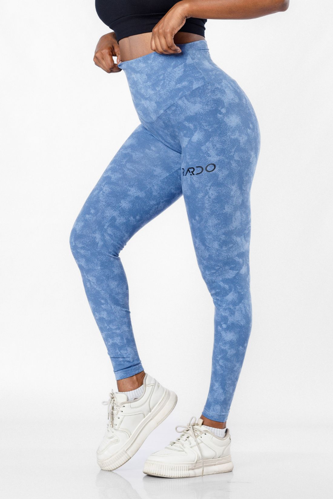 Flex High Waisted Seamless Leggings - Blue