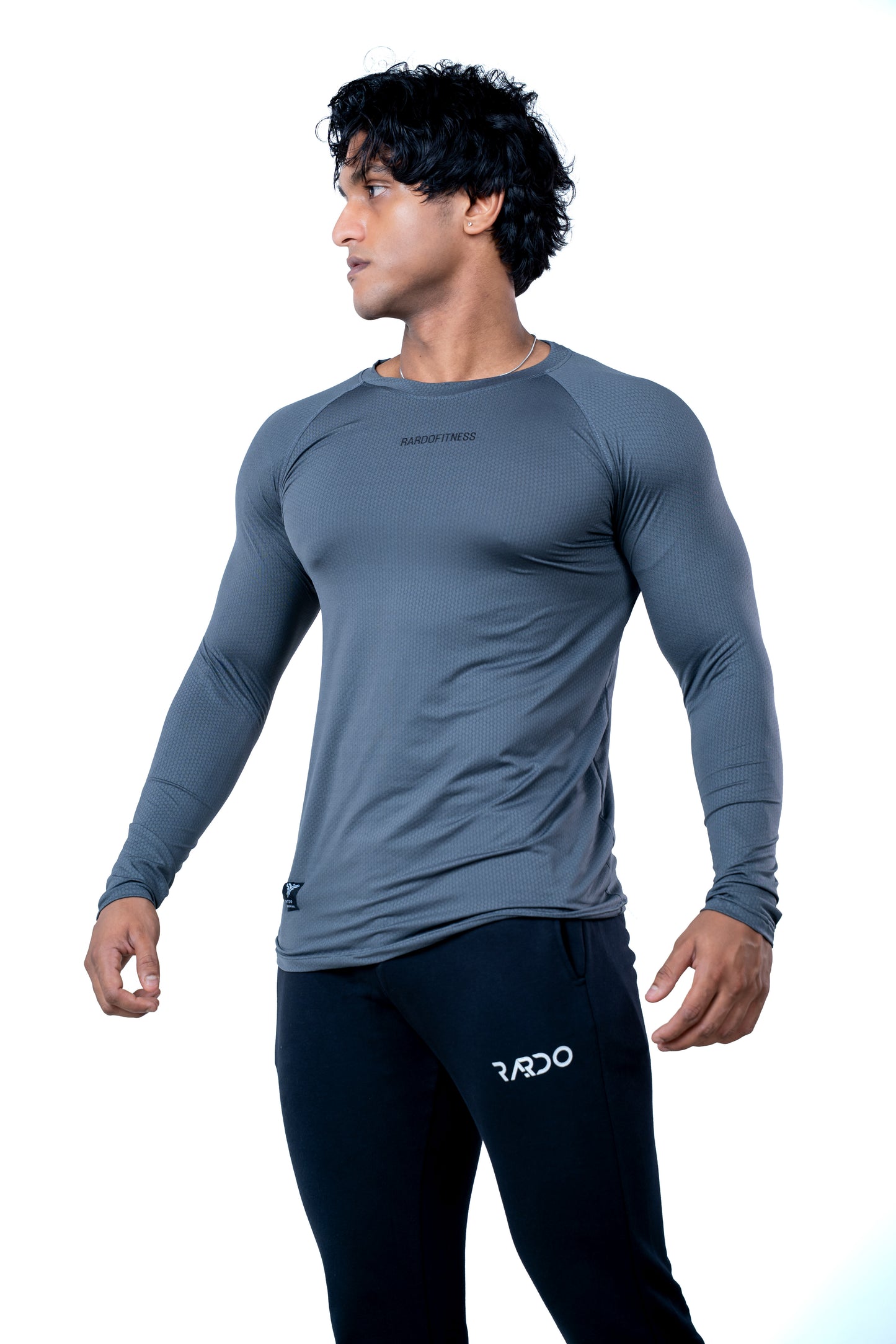 Hybrid performance compression long sleeve Tee - Grey