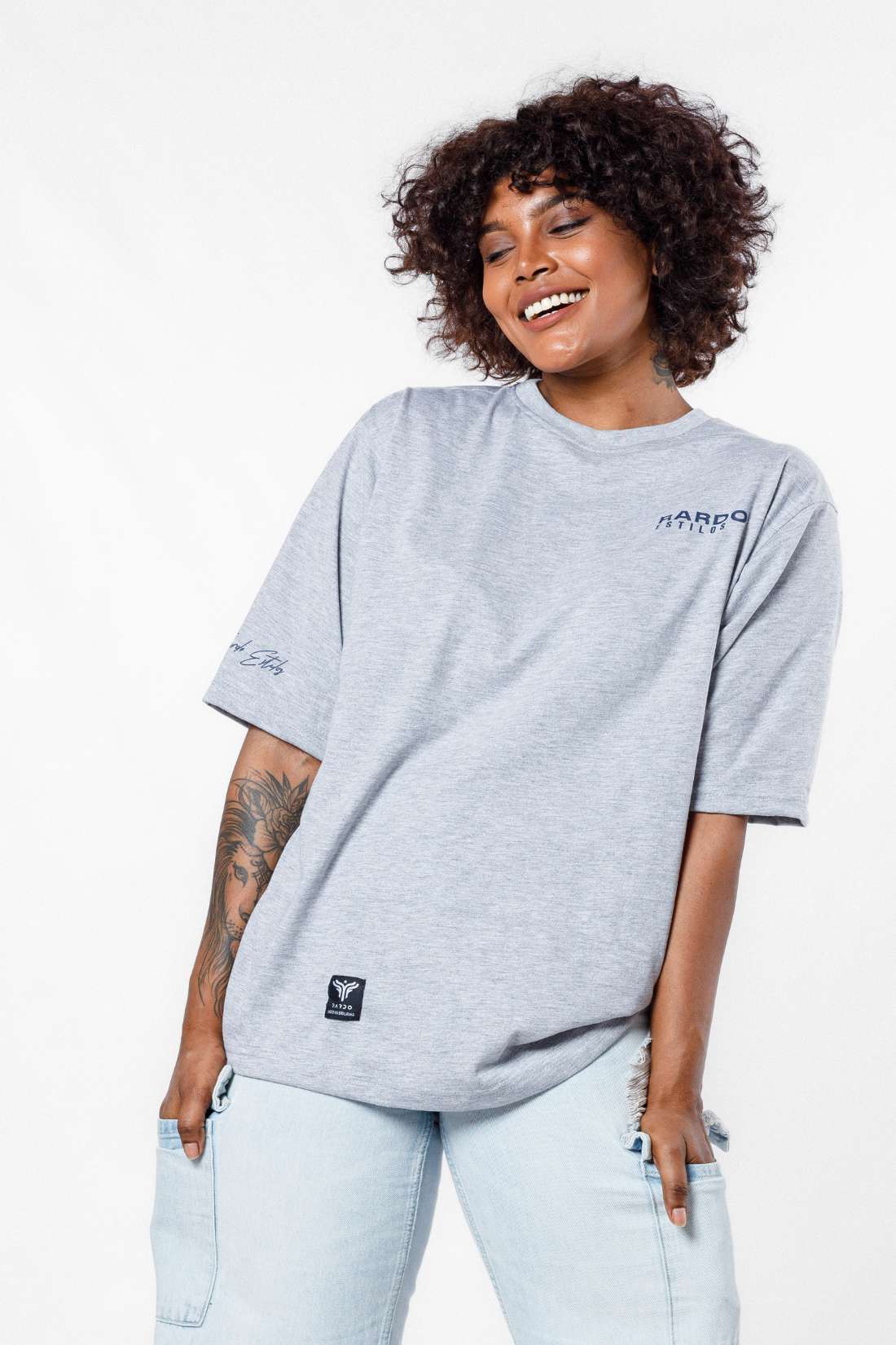 Rardo Estilos - Stay Focused Unisex Oversized T - Grey