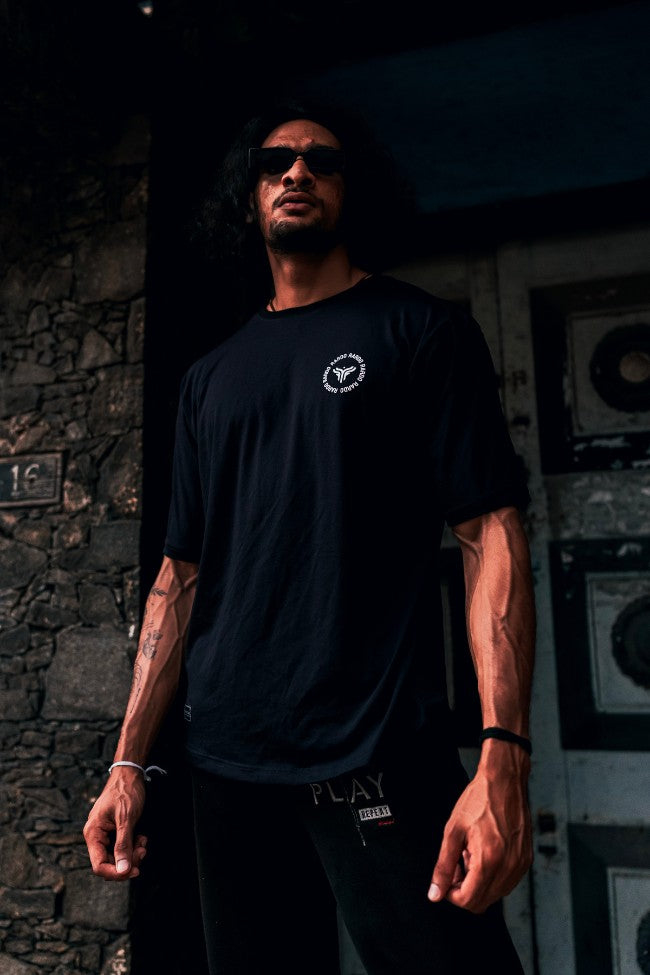 Yin & Yang Oversized Tee - Black & White