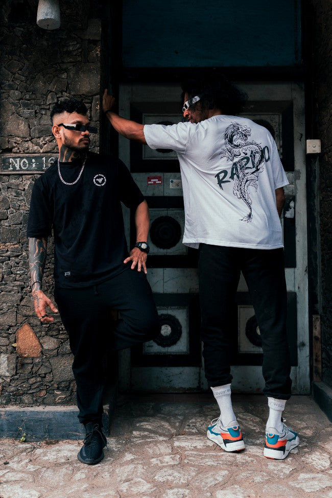 Yin & Yang Oversized Tee - Black & White