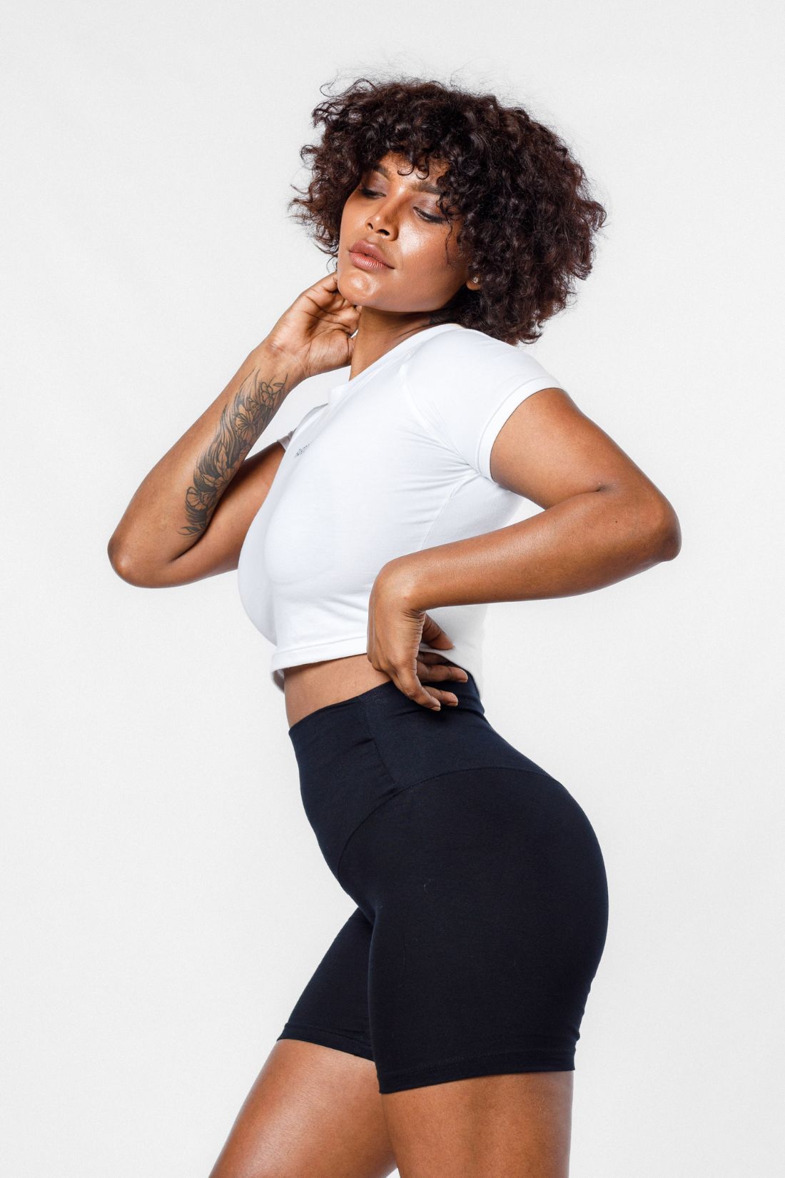 Flex High Waisted Biker Short - Black