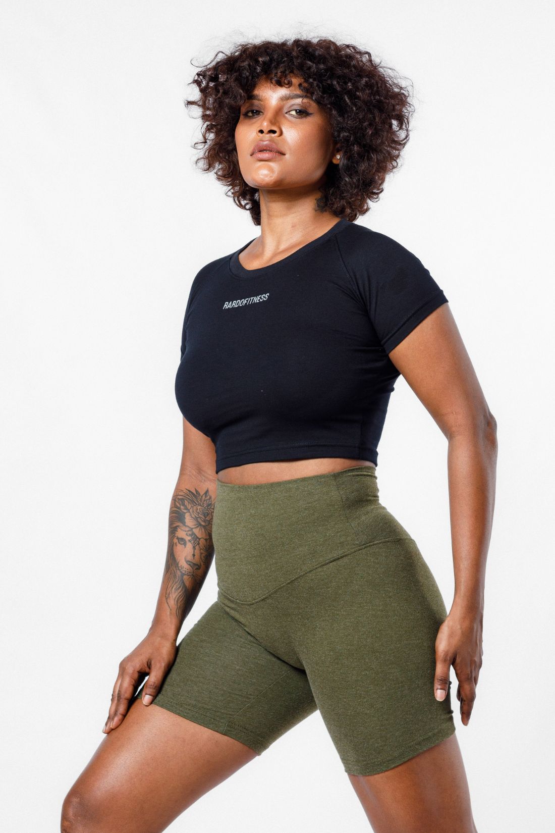 Flex High Waisted Biker Short - Green