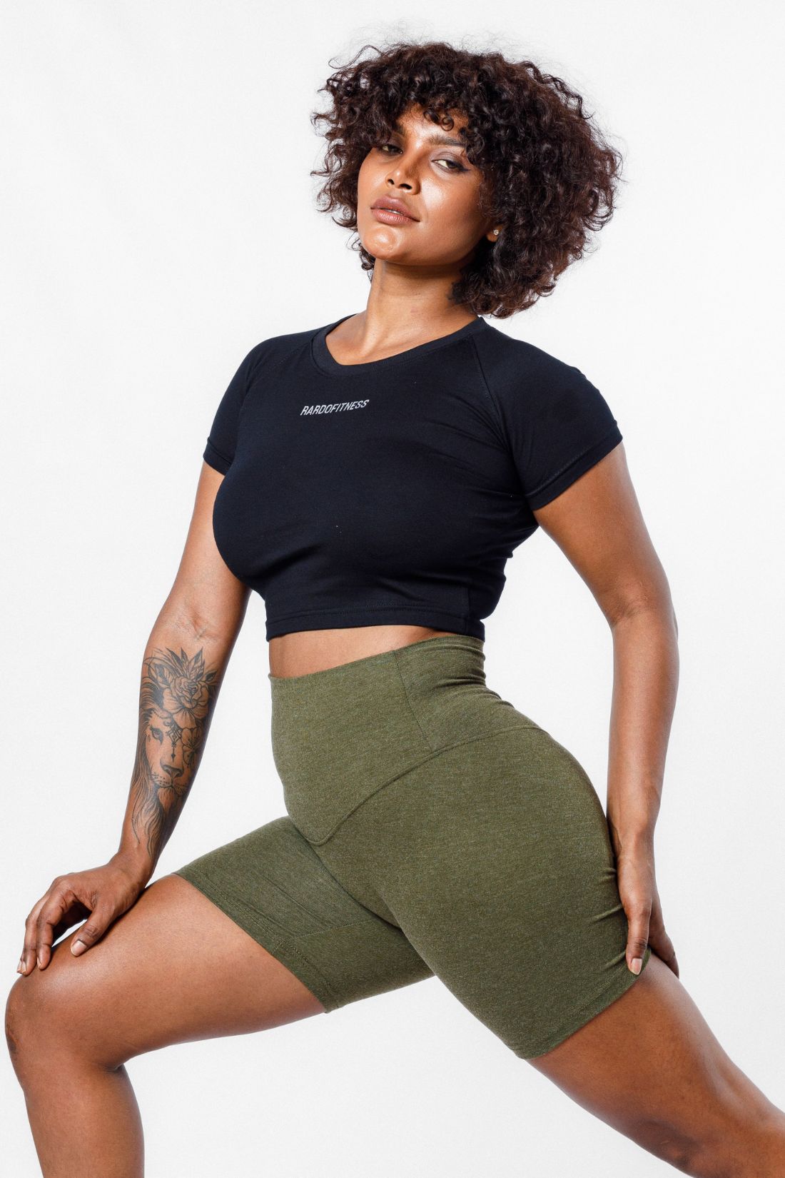 Flex High Waisted Biker Short - Green