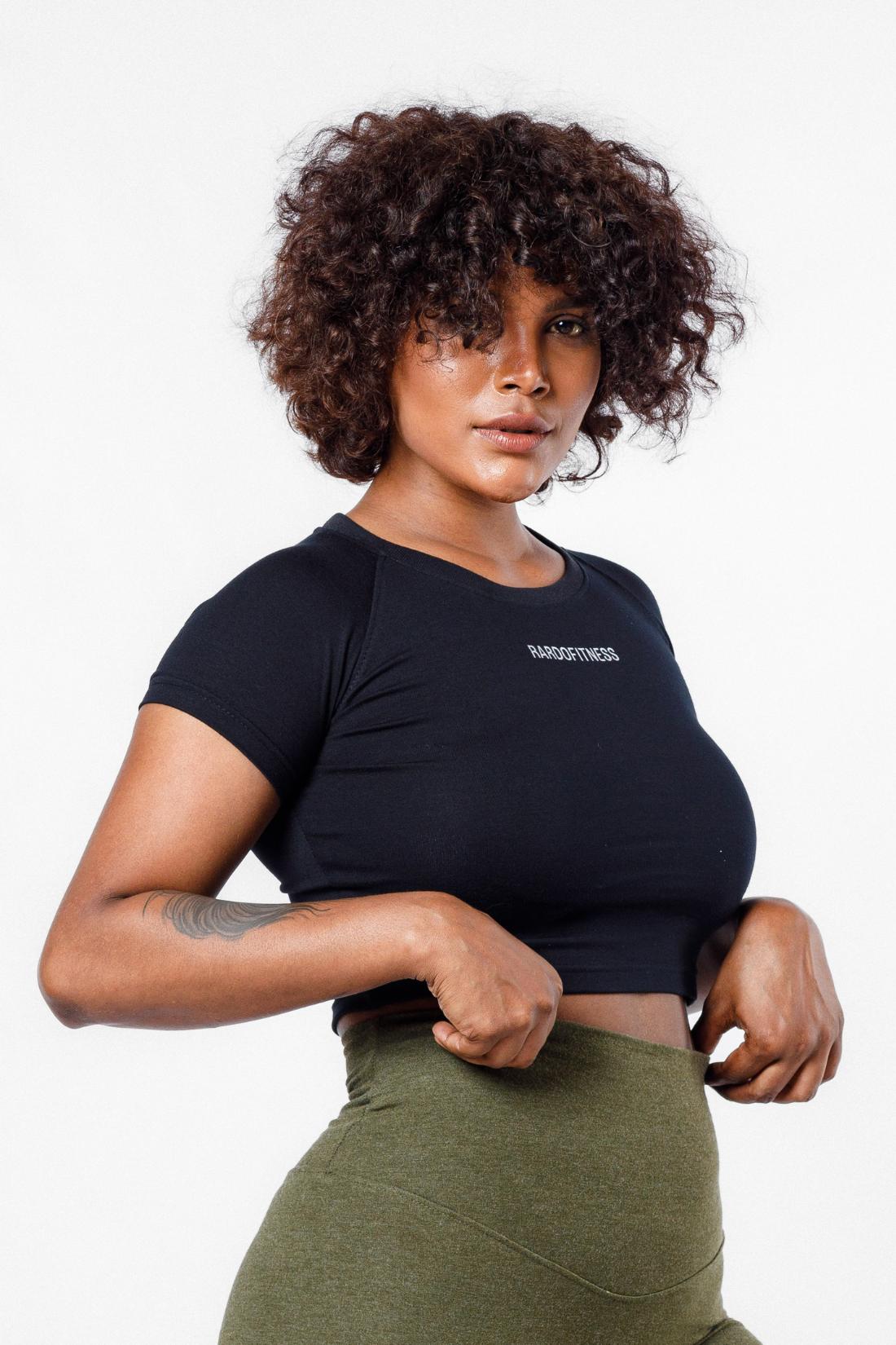 HyperFlex Cropped Tee - Black