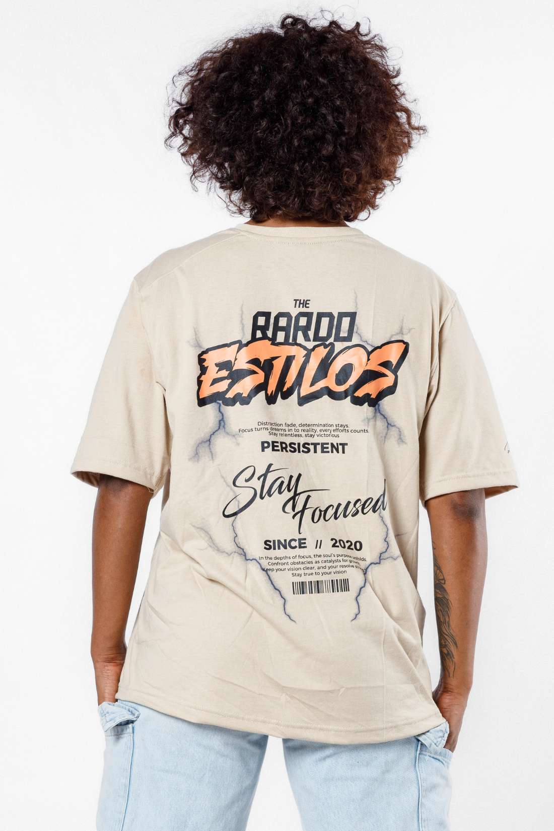 Rardo Estilos - Stay Focused unisex oversized T - Beige