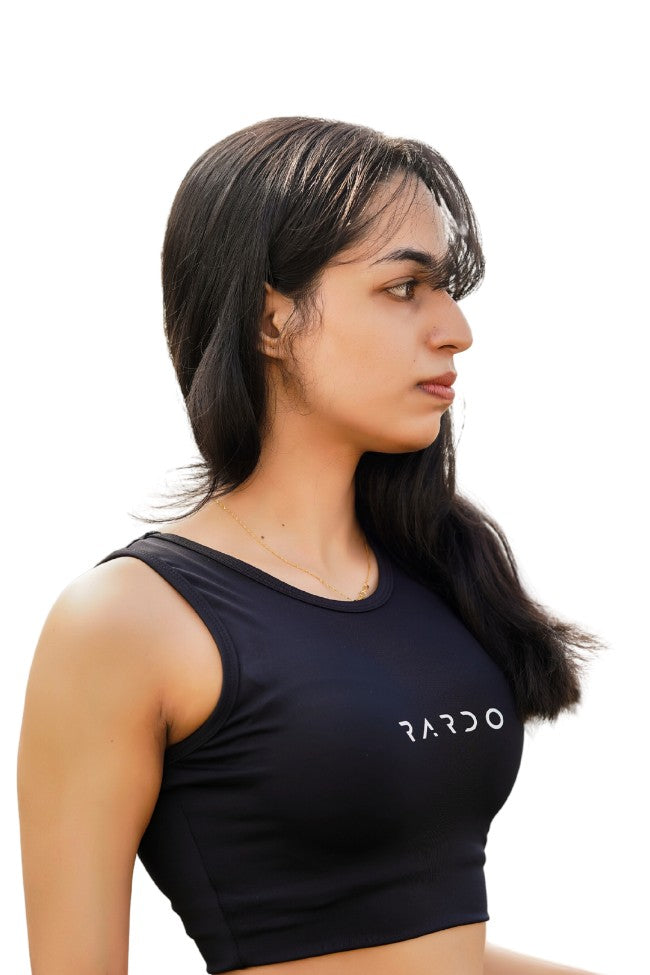 Premium Tank Crop - Black
