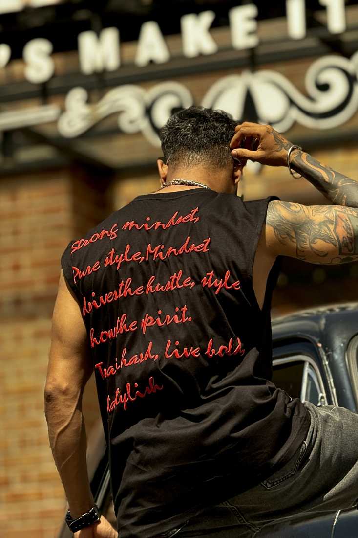 Black Raw Cut Mindset Cut-Off Tank