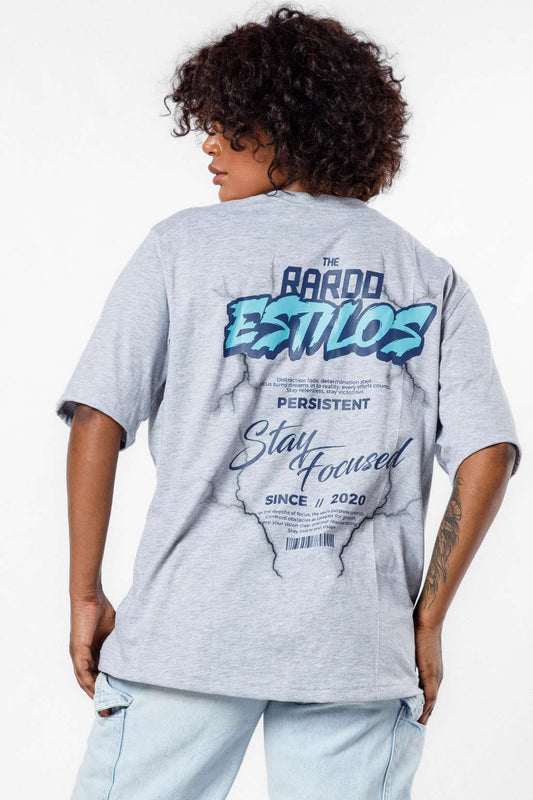 Rardo Estilos - Stay Focused Unisex Oversized T - Grey