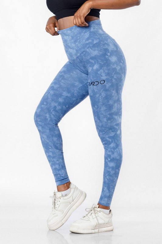 Flex High Waisted Seamless Leggings - Blue