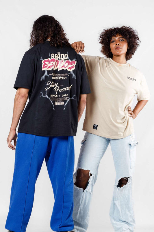 Rardo Estilos - Stay Focused Unisex Oversized T - Black
