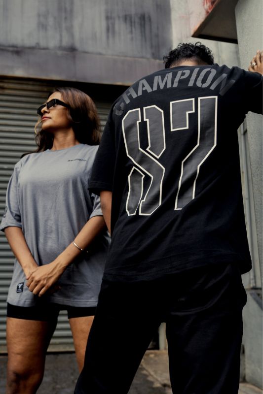 Champion Black Oversized Tee