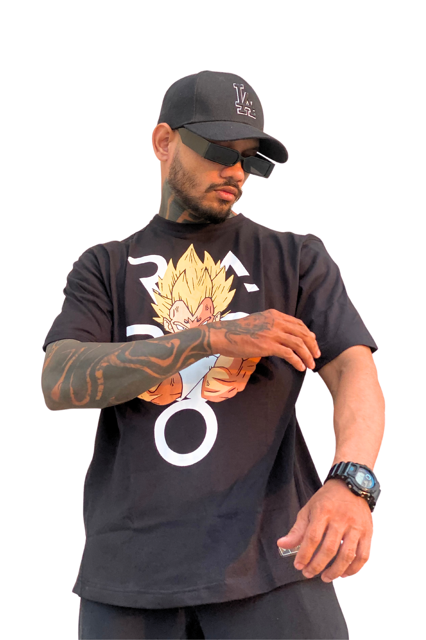 Vegeta Oversized Tee- Black