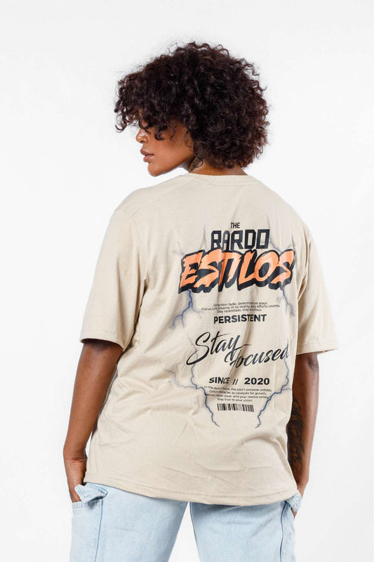 Rardo Estilos - Stay Focused unisex oversized T - Beige