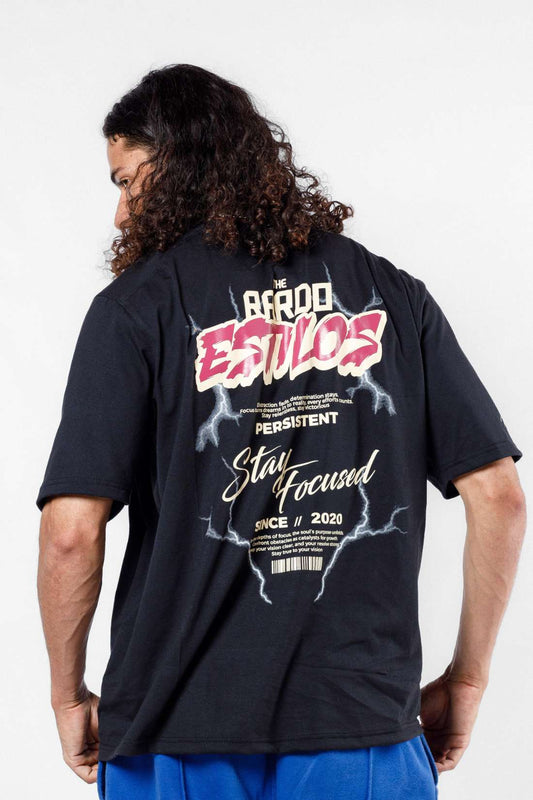 Rardo Estilos - Stay Focused Unisex Oversized T - Black