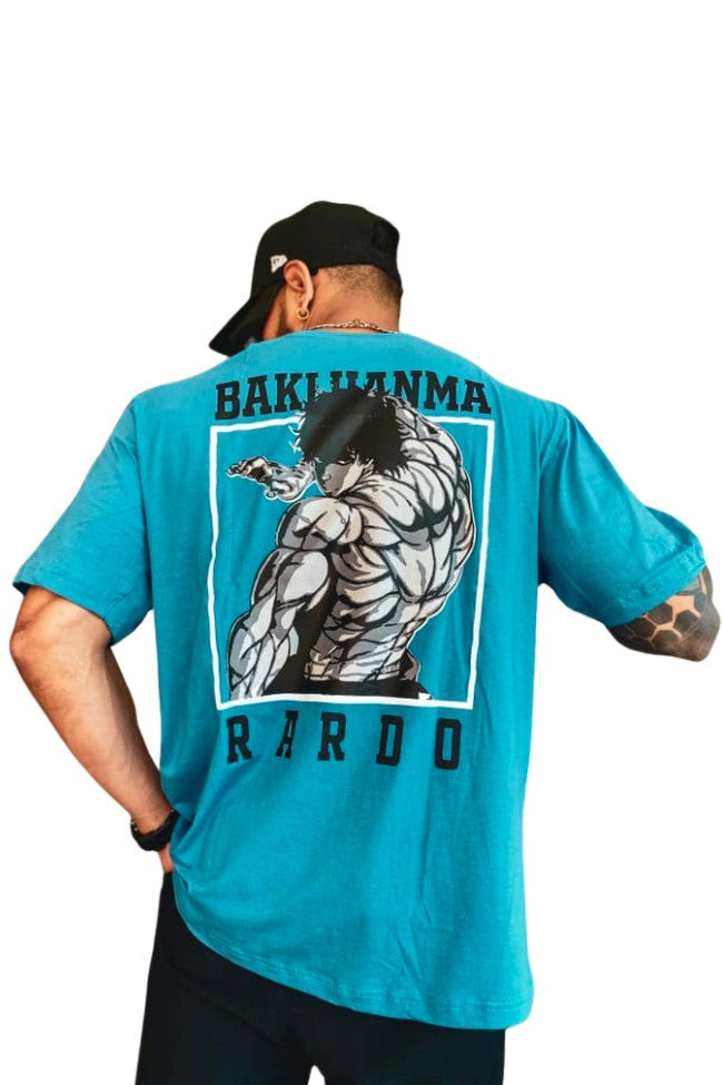 Bakihanma Oversized Tee - Blue