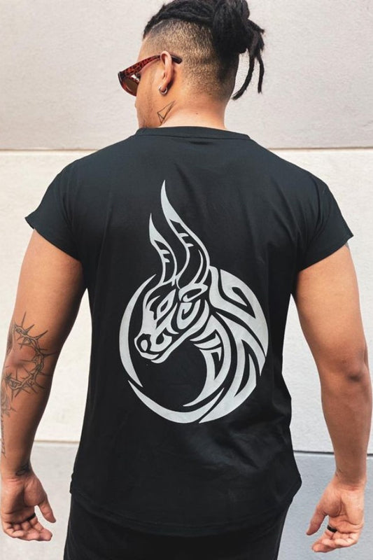 Energy Cut Off Muscle Tee- Black