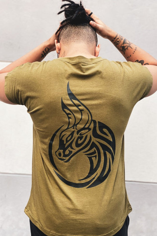 Energy Cut Off Muscle Tee- Olive